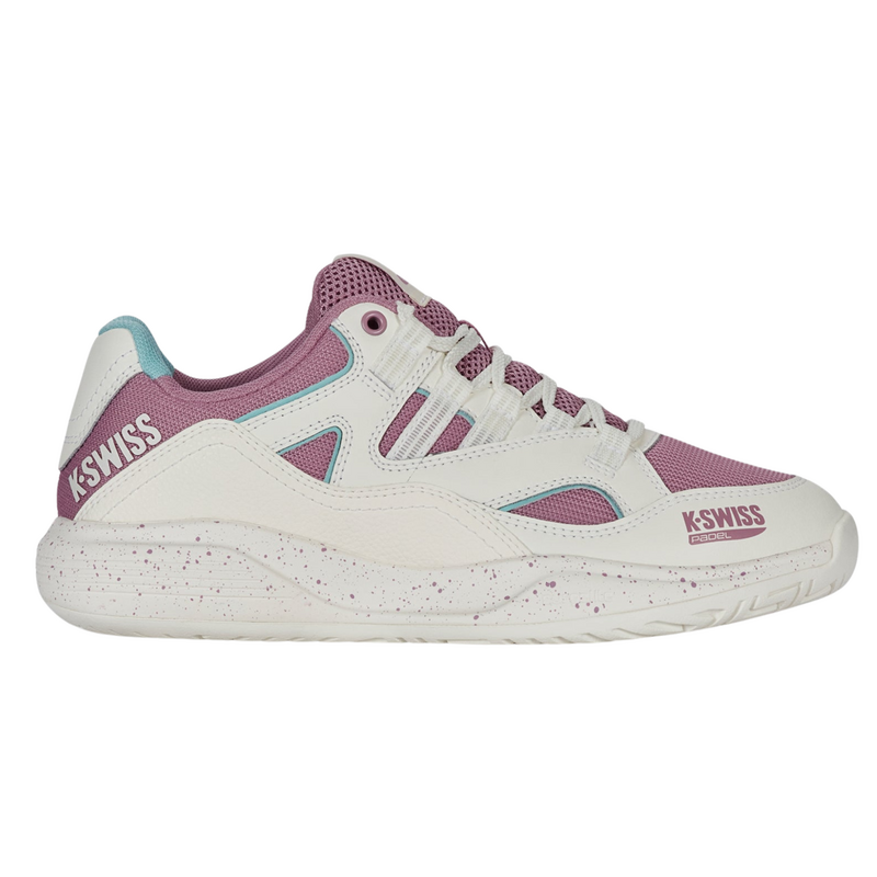 K-Swiss Women Tura Team Padel Shoes - White/Lilas/Turquoise - main image