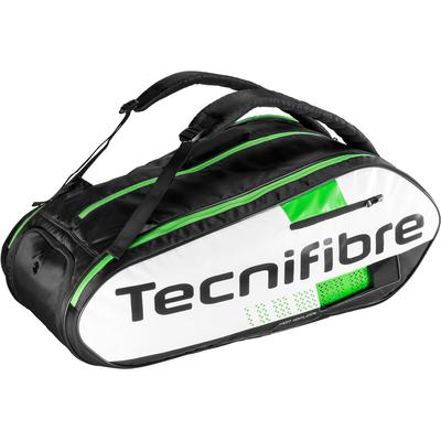 Tecnifibre Squash Green 12 Racket Bag - Black/White - main image