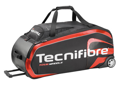 Tecnifibre Tour Wheels Rolling Bag - Black/Red