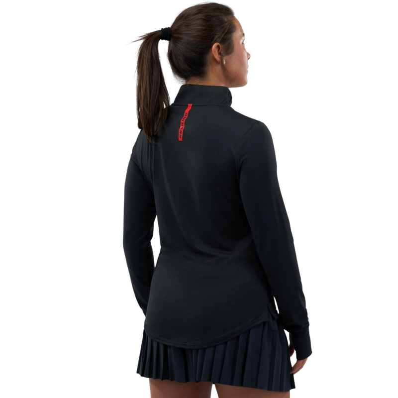 Selkirk Womens Essentials Dual Soft 1/4 Zip Pullover- Black - main image