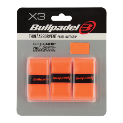 Bullpadel GB-1705 Padel Overgrips (Pack of 3) - Orange - main image