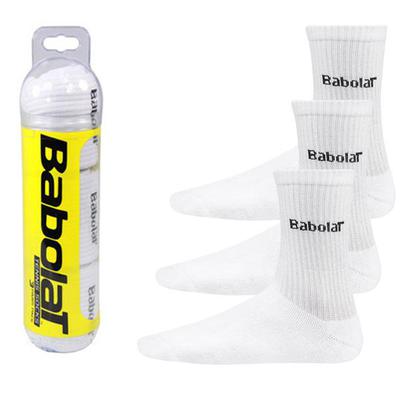 Babolat Mens Tennis Socks - Tube of 3 Pairs (White) - main image