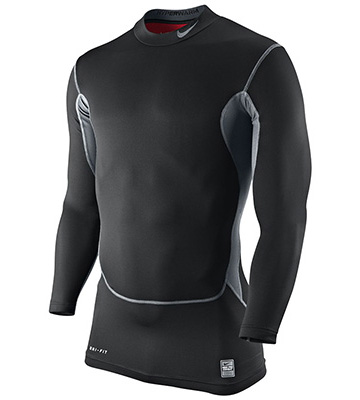 Nike Mens Pro Combat HyperWarm Compression DF Max Mock Top - Black - main image