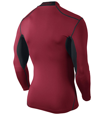 Nike Mens Pro Combat HyperWarm Compression DF Max Mock Top - Red - main image