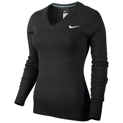 Nike Womens Knit Tennis Sweater - Black/White - main image