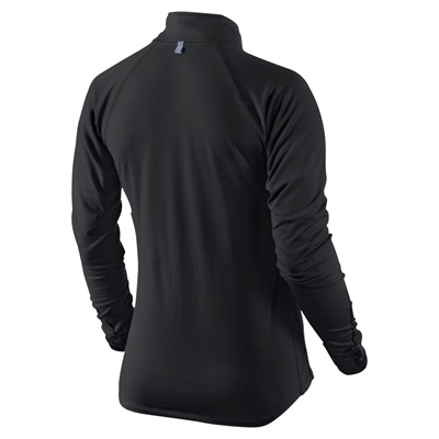 Nike Womens Element 1/2 Zip L.S. Running Shirt - Black/Reflective Silver - main image