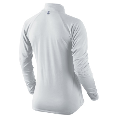 Nike Womens Element 1/2 Zip L.S. Running Shirt - White/Reflective Silver - main image