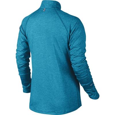 Nike Womens Element 1/2 Zip L.S. Running Shirt - Blue Lagoon/Heather - main image