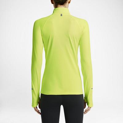 Nike Womens Element 1/2 Zip L.S. Running Shirt - Volt/Black - main image