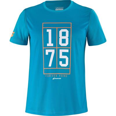 Babolat Boys Exercise Graphic Tee - Blue/White - main image