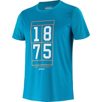 Babolat Boys Exercise Graphic Tee - Blue/White - main image