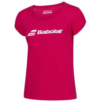 Babolat Girls Exercise Tee - Red Rose Heather