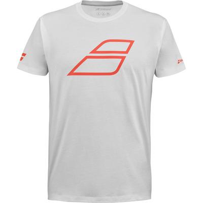 Babolat Kids Strike Cotton Tee - White/Red - main image