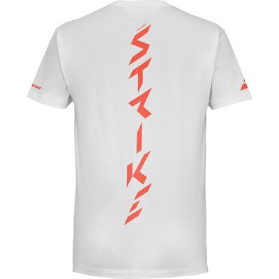 Babolat Kids Strike Cotton Tee - White/Red - main image