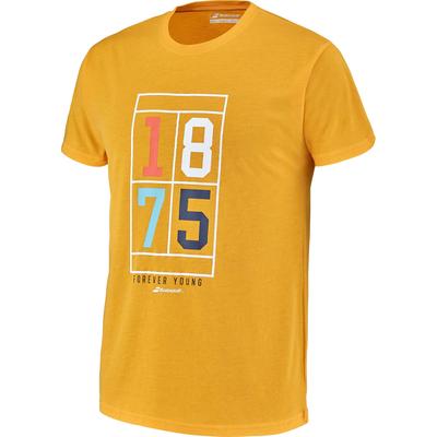 Babolat Mens Exercise Vintage Tee - Heather Yellow - main image