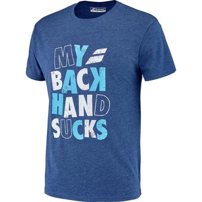 Babolat Mens Exercise Message Tee - Heather Dark Blue - main image