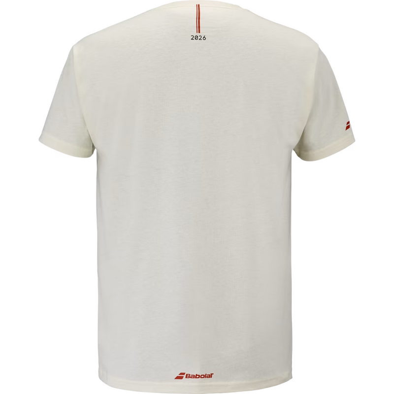 Babolat Mens Exercise Message Tee - Cannoli Cream - main image