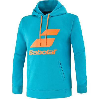 Babolat Mens Exercise Hood Sweat - Blue/Orange