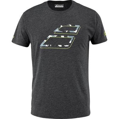 Babolat Boys Aero Cotton Tee - Heather Black/Yellow - main image