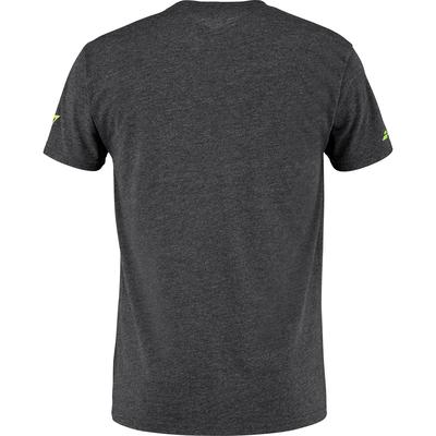 Babolat Mens Aero Cotton Tee - Heather Black/Yellow - main image