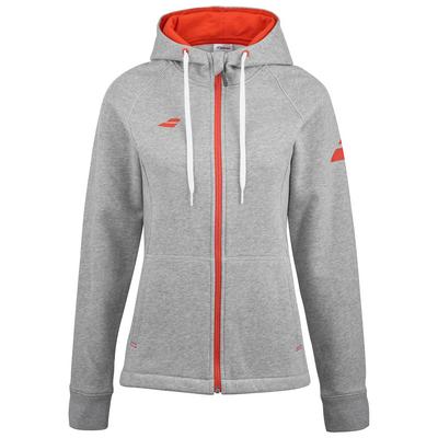 Babolat Womens Exercise Hood Jacket - Flecked Grey - main image