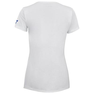 Babolat Womens Exercise Tee - White/Blue - main image