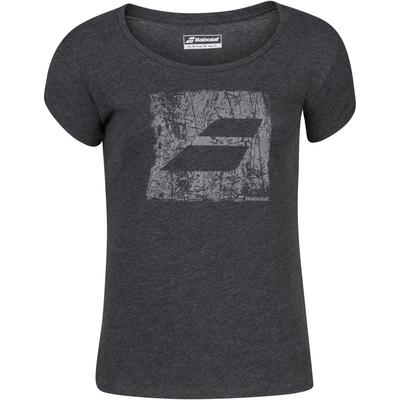 Babolat Womens Exercise Big Flag Tee - Black Heather - main image