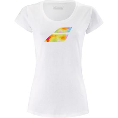 Babolat Womens Exercise Big Flag Tee - Heather White - main image