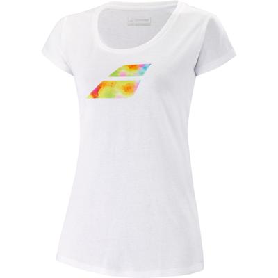 Babolat Womens Exercise Big Flag Tee - Heather White - main image