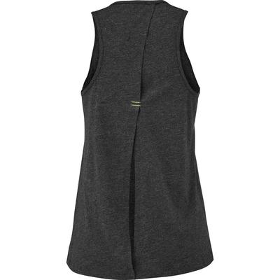 Babolat Womens Aero Cotton Tank - Black Heather/Yellow