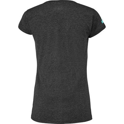 Babolat Womens Exercise Flag Tee - Heather Black/Blue Marl - main image