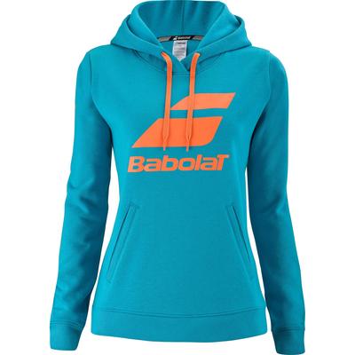 Babolat Womens Exercise Hood Sweat - Blue/Orange