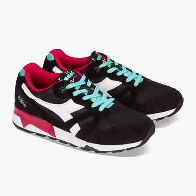 Diadora Mens N9000 III Running Shoes - Black Waterfall/Chilli Pepper - main image