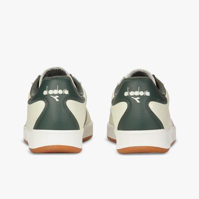 Diadora Mens B.Elite Premium L Shoes - White/Jungle Green