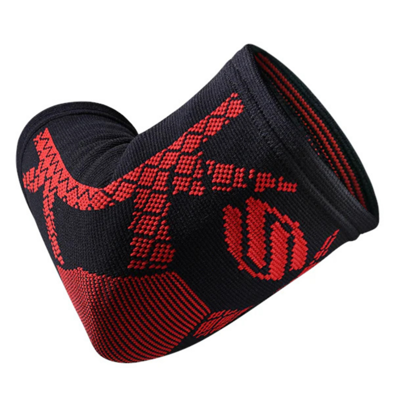 Selkirk 4D Knitted Elbow Support - Black/Red - main image