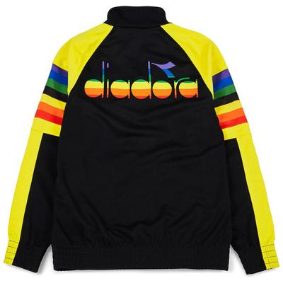 Diadora Mens Track Jacket - Black/Yellow - main image