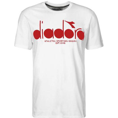 Diadora Mens BL Short Sleeve Tee - White/Red - main image