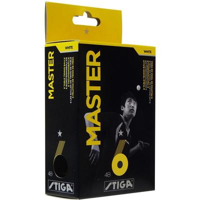 Stiga 1 Star Master Tennis Balls (Pack of 6) - White - main image