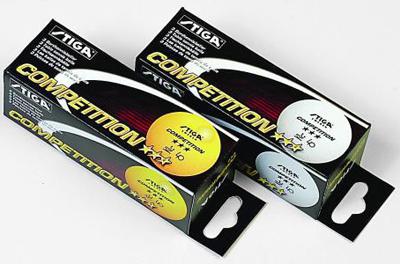 Stiga 3* Competition Table Tennis Balls Pack of 3 (White / Orange) - main image