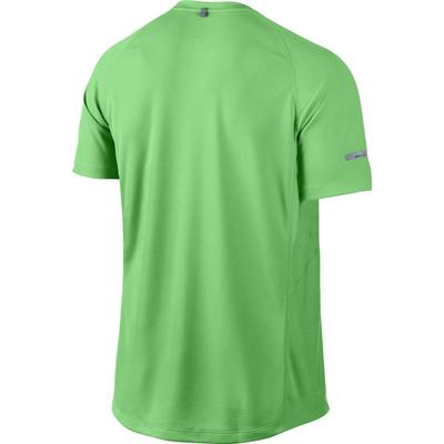 Nike Mens Miler UV Short Sleeve Running Shirt - Lucid Green/Reflective Silver - main image