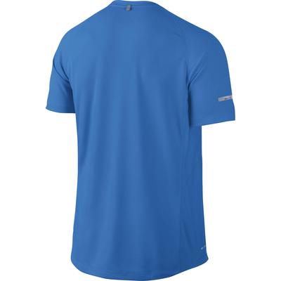 Nike Mens Miler UV Short Sleeve Running Shirt - Photo Blue/Reflective Silver - main image
