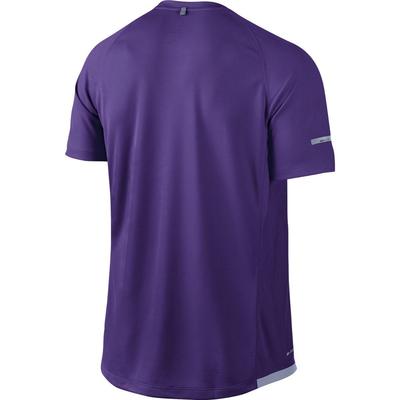 Nike Mens Miler UV Short Sleeve Running Shirt - Court Purple/Reflective Silver - main image