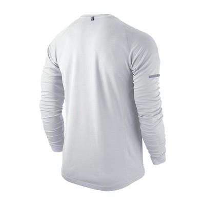 Nike Mens Miler UV Long Sleeve Shirt - White/Reflective Silver - main image