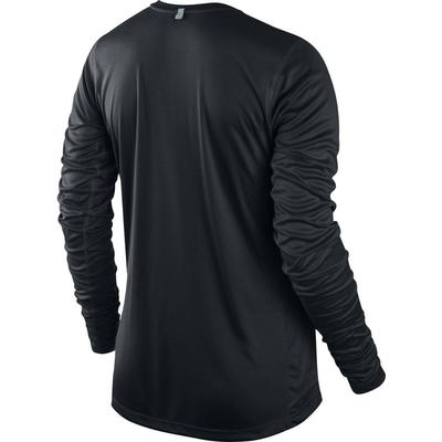 Nike Womens Miler Long Sleeve Running Top - Black/Reflective Silver - main image