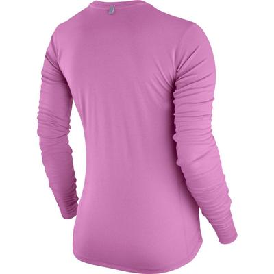 Nike Womens Miler Long Sleeve Running Top - Violet/Reflective Silver - main image