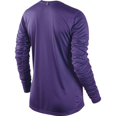Nike Womens Miler Long Sleeve Running Top - Purple/Reflective Silver - main image