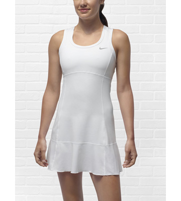 Nike Womens Flounce Knit Dress - White/Matte Silver - main image