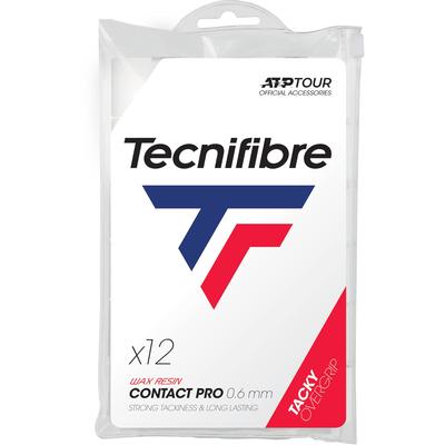 Tecnifibre ATP Pro Contact Overgrips (Pack of 12) - White
