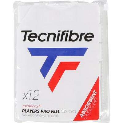 Tecnifibre Pro Players Feel Overgrips (Pack of 12) - White - main image