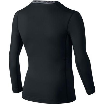 Nike Kids Pro Hyperwarm Compression LS Crew - Black/Cool Grey - main image